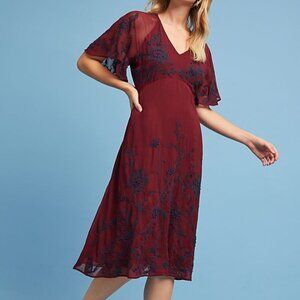 ANTHROPOLOGIE Francoise Embroidered Dress by Maeve